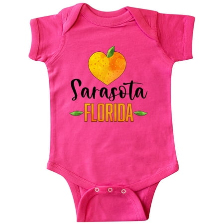 

Inktastic Sarasota Florida Orange in Heart Gift Baby Boy or Baby Girl Bodysuit