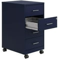 thumbnail image 2 of Pemberly Row 18"D 4 Drawer Metal Mobile Filing Cabinet Organizer-Locking-Navy, 2 of 8