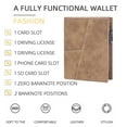 thumbnail image 3 of Cartera corta para hombre, billetera vertical para negocios con clip para múltiples tarjetas, monedero, 3 of 5