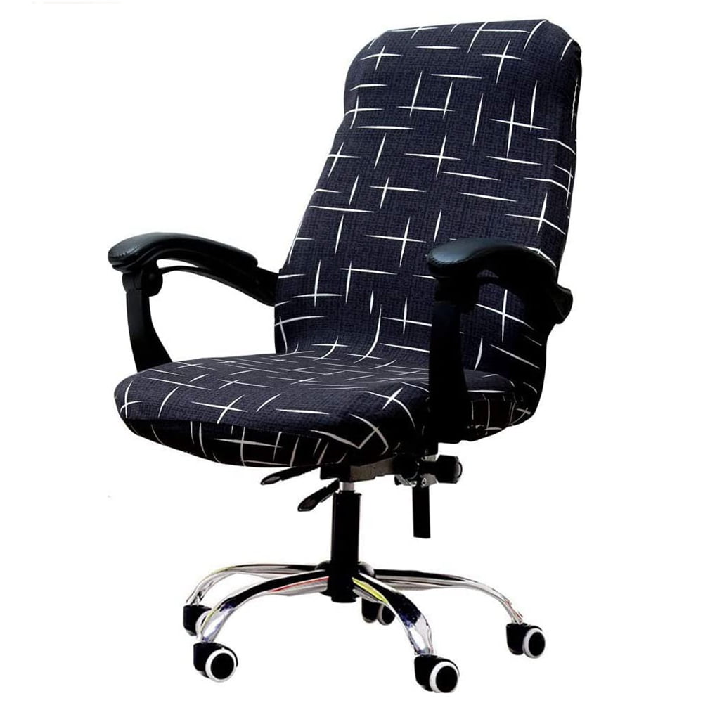 Office Chair Protector Universal Stretch Desk Cover Easily Washable Black New 