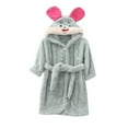 thumbnail image 1 of Kids Robes for Girls Pentagram Print Flannel Warm Bathrobe Robes for Girls Daily Bath, 1 of 2