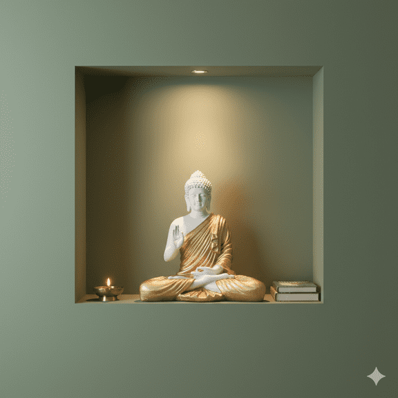 Rose Gold Buddha Statue – Elegant Decor for Peace and Mindfulness