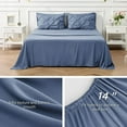 thumbnail image 3 of Twin Comforter Set with Sheets - 5 Pieces Twin Bedding Sets, Pinch Pleat Slate Blue Twin Bed in a Bag with Comforter, Sheets, Pillowcase & Sham, Kids Bedding Set, 3 of 8