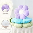 thumbnail image 4 of Lavender Flower Pillow, Cute Decorative Flower Shaped Throw Pillow with Faux Rabbit Fur, 19.6" Soft Flower Plush Throw Pillow Floor Pillows Room Décor for Bedroom Living Room, 4 of 6