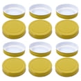 thumbnail image 1 of 12pcs Sealing Metal Caps Leakproof Tinplaste Lids Mason Jar Cover for bottles, 1 of 7