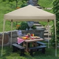 thumbnail image 4 of Folding Portable Tent, Practical Waterproof Right-Angle Folding Tent with Two Doors & Two Windows, Outdoor All-Folding Awning for Your Yard, Patio, Garden, Outdoor or Party, Khaki, 4 of 8