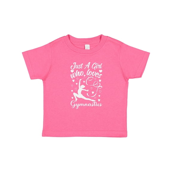 Inktastic Just a Girl Who Loves Gymnastics Girls Toddler T-Shirt