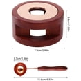 thumbnail image 4 of Sello de cera calentador mango de madera cuchara de fusión Kit sellado cera horno herramienta para boda cera sobre sello sello Adepaton LKX-0857, 4 of 9