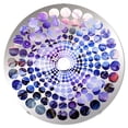 thumbnail image 2 of Designart "Surreal Enchantment with Violets" Violets Radial Dot Round Wall Mirror - Floral Oval Printed Decorative Mirror - Multiple Color Options, 2 of 5
