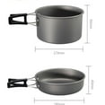 thumbnail image 2 of Survival Cooking Kit, Outdoor Cooking Gear, Camping Cookware With Folding Handles And Non-Stick Surface, Lightweight And Portable, Compact Camp Kitchen For 2-3 People, 2 of 8