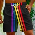 thumbnail image 2 of Lovskoo Men's Beach Board Shorts Summer 2024 Holiday Printing Lgbt Print Casual Comfort Vacation Pride Half Shorts with Drawstring Pocket Black L, 2 of 9