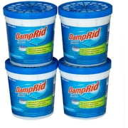 DampRid Fragrance Free Refillable Moisture Absorber - 10.5oz cups - 4 pack - Traps Moisture for Fresher, Cleaner Air