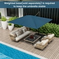 thumbnail image 4 of Costway Patio 9.5FT Square Cantilever Offset Hanging Umbrella 2-Tier 360° Outdoor Navy, 4 of 10