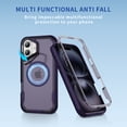 thumbnail image 2 of Dteck for iPhone 16 Plus Case with Camera Stand, Military-Grade Drop Protection Magnetic Phone Case Compatible with MagSafe Accessories, Frosted Deep Purple, 2 of 9