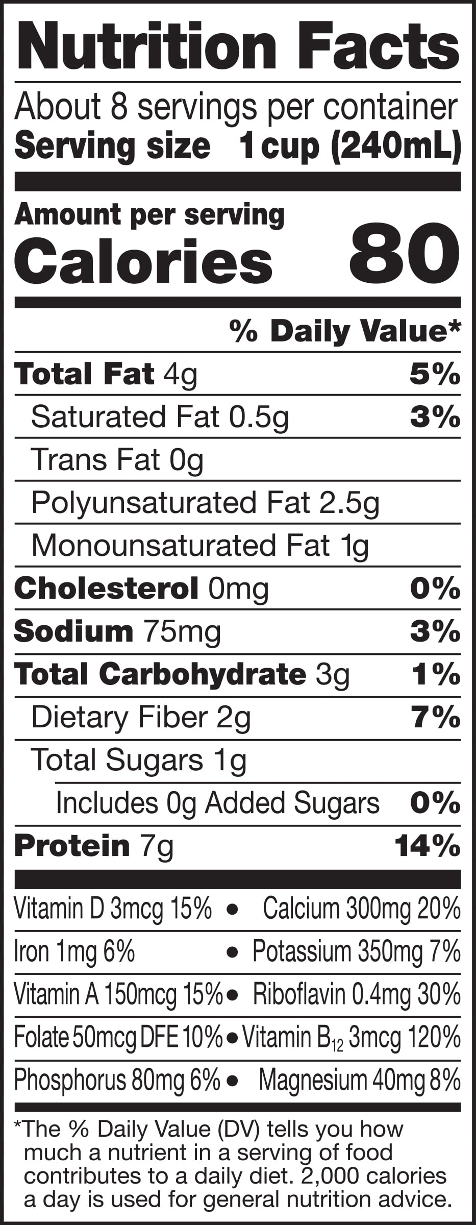 Silk Almond Milk Nutrition Facts Unsweetened Nutrition Ftempo
