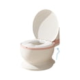 thumbnail image 2 of Orinal de entrenamiento para ir al baño, orinal para niños (cepillo incluido), inodoro realista antideslizante, orinal con sensación real para niños rosa, 2 of 8