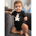 thumbnail image 2 of Bunny Mom And Babies Bodysuit Infant -Image by Shutterstock,  6 Months, 2 of 4