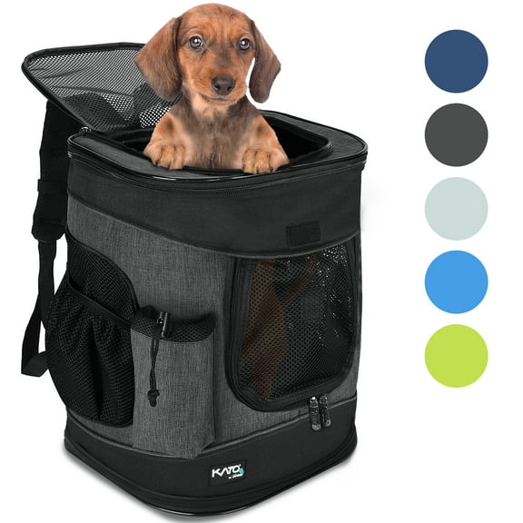 Medium Pet Travel Backpack Carrier for Dogs Cat Animal Puppy, Breathable Mesh Net Removable Sherpa Bed Outdoor Carrier f