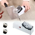 thumbnail image 2 of Aiguiseur de Couteaux Automatique Mini pour Cuisine (Modèle Électrique Blanc avec 2 Ou 5 Roues, Modèle Usb Rouge avec 4 Roues) A, un Aiguiseur de Couteaux, un Sac de Roues, 2 of 9