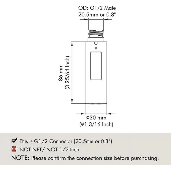 Replacement Kitchen Faucet Ends Hand Shower Universal G1 2 Removable Faucet Head Stainless Steel Sus304 Brushed, Pfs200 bs