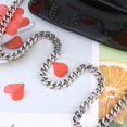 thumbnail image 4 of Silver Metal Decorative Chain for Bag Use 8mm Flat Chain Accessory, 4 of 5