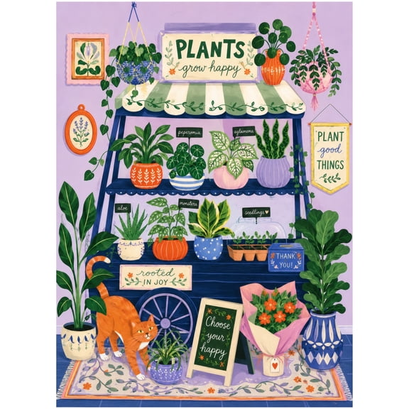 CNDRLEF Plant Shop 500 Pieces Jigsaw Puzzle for Adults, Perfect for Pet Lovers