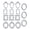 Silver, variant on Yihuala Assorted 15Pcs Resin Miniature Photo Frame with Intricate Floral Carvings Ideal for Artistic Craft Creation Home Decors