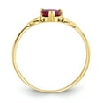 thumbnail image 2 of 10K Yellow Gold Ring Band with Stones (07) July Ruby Heart Red, Size 9, 2 of 5