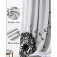 thumbnail image 6 of Dandelion Blackout Curtains for Bedroom, Thermal Insulated Drapes, Black White Modern Country Rustic Plants Black Out Curtains 63 Inch Long Room Darkening Kitchen Curtains 42"x63" 2 Panels, 6 of 8