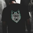 thumbnail image 4 of Wolf Iron on Rhinestone Heat Transfer Wolf Head Hot Transfers Patches Animal Bling Iron on Rhinestone Crystal T Shirt Transfer 5.7×7.6inch Clothing Repair Applique for Coat Bag Jeans, 4 of 9