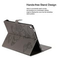 thumbnail image 5 of iPad 10.2" Case 8th 7th Generation, Allytech Slim Fit Folio Flip PU Leather Butterfly Embossed Smart Cover Auto Sleep Wake Protection TPU Back Cover Case for Apple iPad 10.2-inch 2020 2019, Gray, 5 of 6