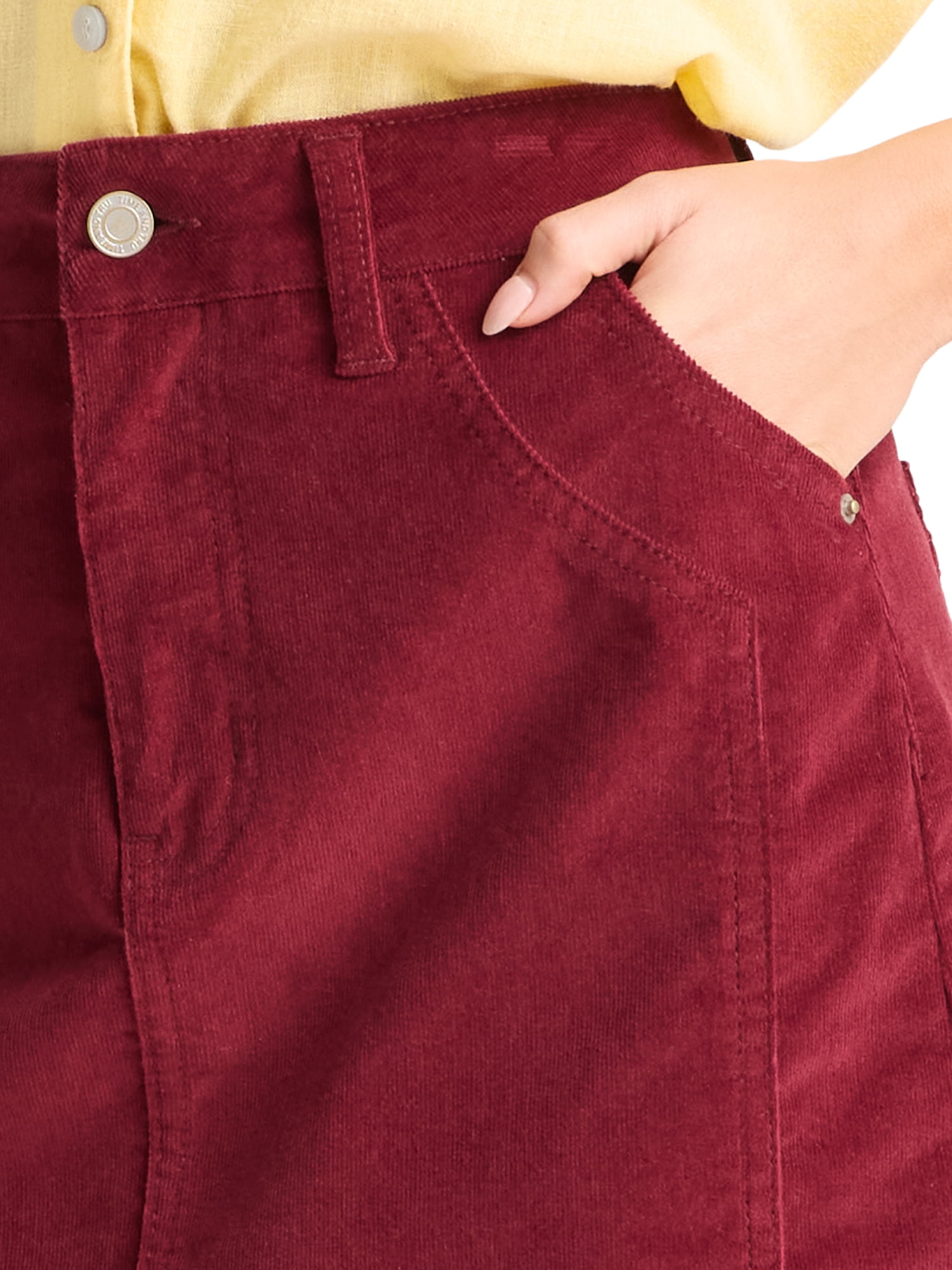 Time and Tru Women's Corduroy Mini Skirt, Sizes 0-20