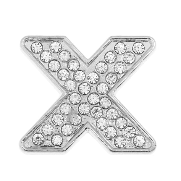 Pegatinas 3D de números y letras con diamantes de imitación para decorar el coche o el hogar X