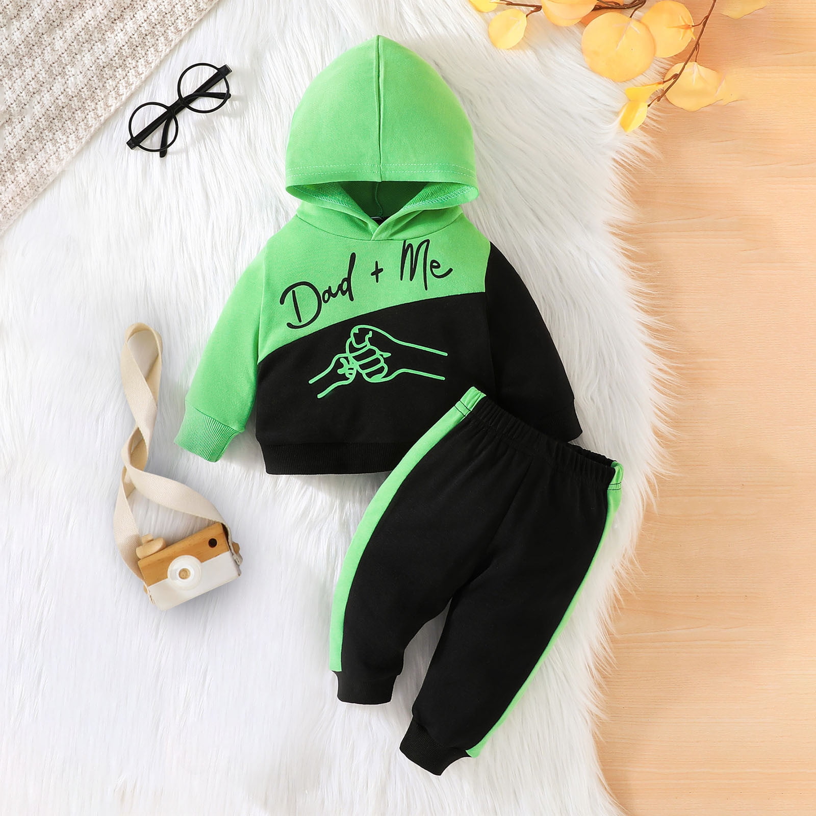 2025 6M-5T Infant Toddler Baby Boy Girl Clothes Colour Block Long