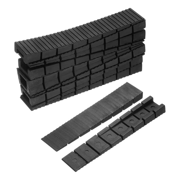 Uxcell 24 Pack Composite Shims and Leveling Wedges, 3.94-in Black Plastic Shims, Firm and Non-Slip