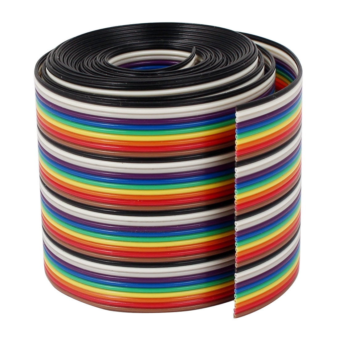 6.6ft 40 Way 40 pin Flat Rainbow Ribbon IDC Cable Wire Rainbow Cable