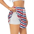 thumbnail image 5 of Rocae American Patriotic Stars And Stripes for Women's Athletic Shorts Quick Dry Workout Hiking Shorts With Pockets for Running, Yoga, Gym, Sports Medium, 5 of 9