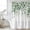 White, variant on Green Leaves Shower Curtain, Waterproof Shower Curtains for Bathroom, Summer Botanical Washable Fabric Bathtub Curtain Set Bath Decor with 12 Hooks Extra Long 72"x96"
