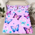 thumbnail image 2 of Castle Fairy Kawaii Flying Butterflies 4-Piece Full Size Sheets for Children Girls Boys,Dreamy Princess Bed Sheets,Cute Stars Animal Lightweight Sheet Sets,Luxury Bedroom Decor, 2 of 7