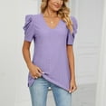 thumbnail image 3 of Birdeem Mode Femmes Grande Taille Blouse Décontractée à Manches Courtes Col en V T-Shirt Tops, 3 of 9
