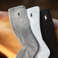 thumbnail image 3 of POLO RALPH LAUREN Men's Classic Sport Marled Socks-6 Pair Pack-Breathable Mesh and Arch Support Gray (Ankle), 3 of 4