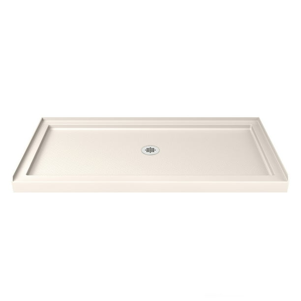 Dreamline Slimline 32 In D X 54 In W X 2 3 4 In H Center Drain Single Threshold Shower Base In Biscuit Walmart Com Walmart Com