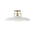 thumbnail image 3 of Gavin 1-Light Ceiling Light in White with Warm Brass Accents, 3 of 5