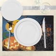 thumbnail image 2 of Ambesonne Halloween Place Mats Set of 4, Moon Pumpkin, Standard Size, Multicolor, 2 of 5
