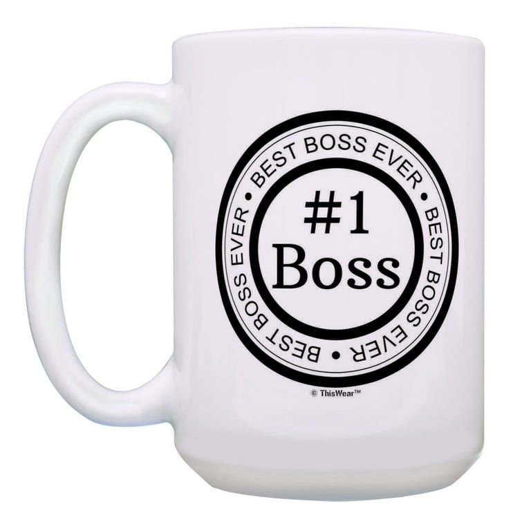 ThisWear Boss Cup Set Best Boss Ever Gifts #1 Boss Coffee Mug