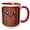 Red/White, variant on 3drose, Kawaii Happy Chocolate Cookie - Cute Smiling Foods - Brown Cartoon Anime Biscuit, 11oz Two-tone Green Mug