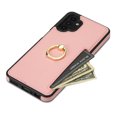 thumbnail image 5 of Nalacover for Samsung A13 4G Wallet with Card Holder Slot, 360°Rotation Ring Holder Kickstand Cover for Men Women Protective Premium PU Leather Shockproof Cover for Samsung Galaxy A13 4G, Pink, 5 of 6