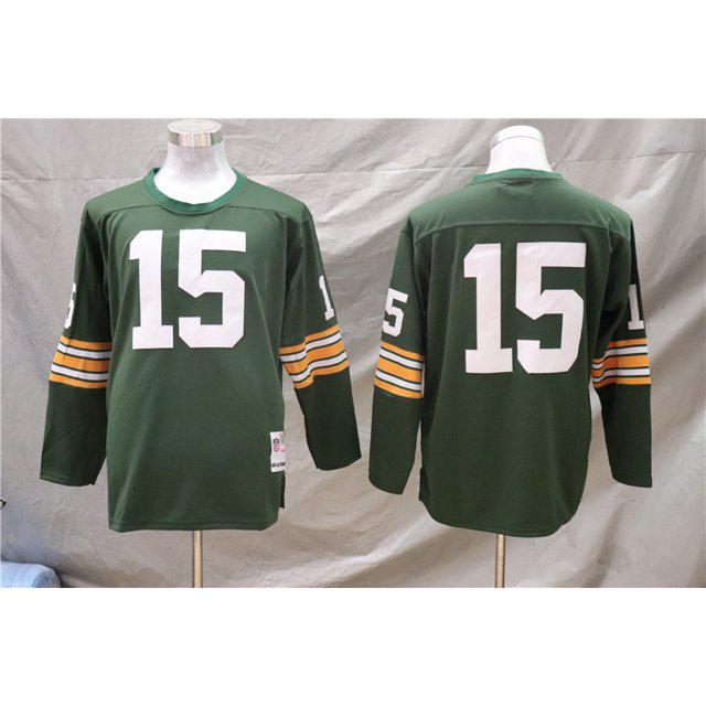 Packers Team Uniforms Football Uniforms Jerseys Legend Second Generation Retro Embroidery Training Game Uniforms Short-Sleeved T-Shirt Mesh