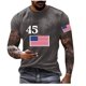 thumbnail image 1 of Mens Casual Pantalones Cortos Raya Impresión Suéter Fitness Deportes Camiseta, Poliéster Cuello Redondo Blusa para Al Aire Libre, Diario Y Primavera Verano Desgaste, 1 of 2
