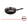 thumbnail image 2 of Sarten Wok Hudson 28cm Aluminio 2capas Antiadherente con mango y tapa de cristal, 2 of 5
